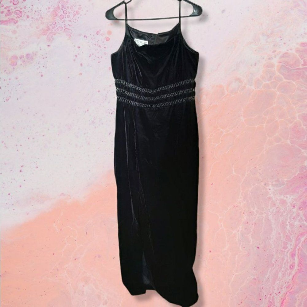 Gunne Sax Jessica McClintok Vintage 80s Velvet Dress sz 11/12